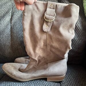Kohl's Brown Suede Heeled Boots